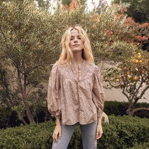 Doen Berkeley top Champignon Floral Sienna XS